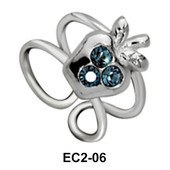 Apple Shaped Silver Ear Cuff EC2-06